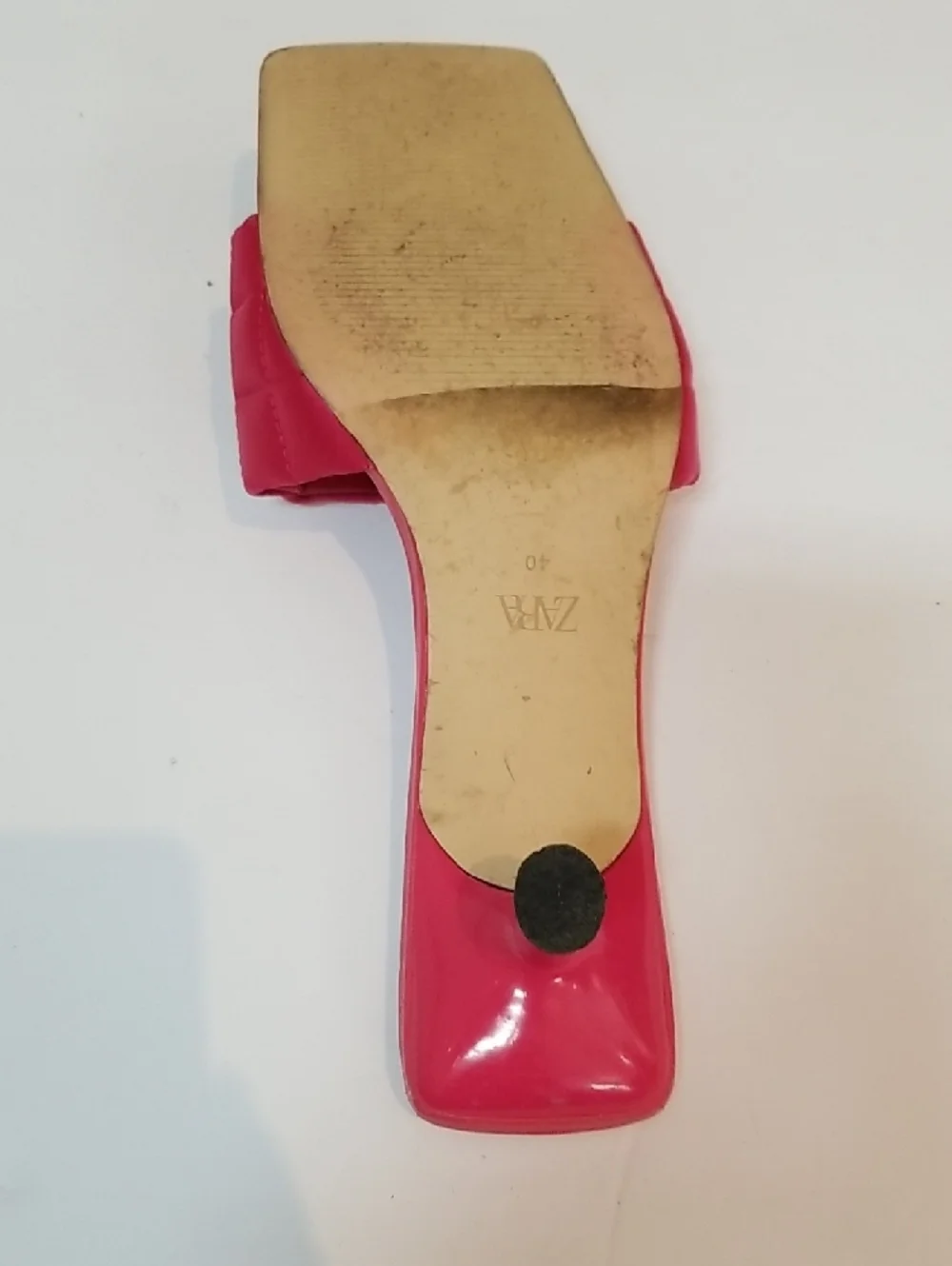 Zara Quilted Slide Sandals in Hot Pink - Picture 7 of 7